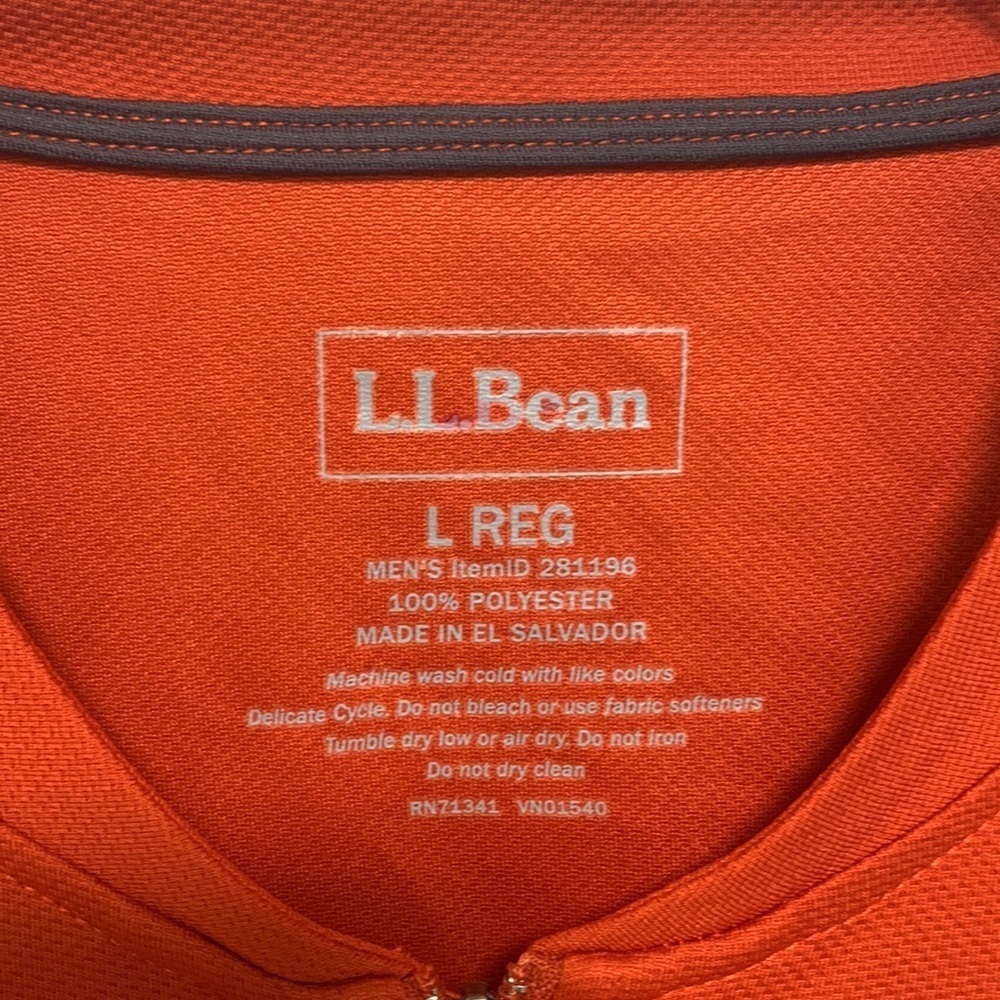 L.L. Bean mens 1/4 zip base layer - Picture 2 of 5